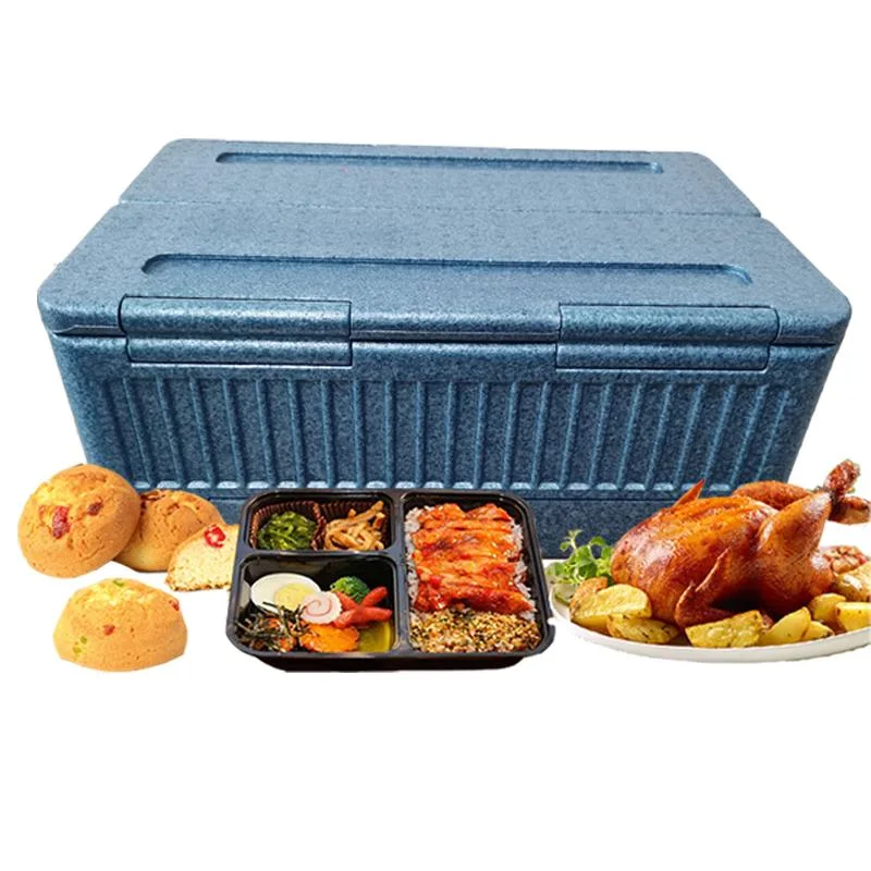 Portable Styrofoam Foldable EPP Foam Cooler Box Food Customized Lunch Box Insulated Insulated Food Delivery Box for Scooter