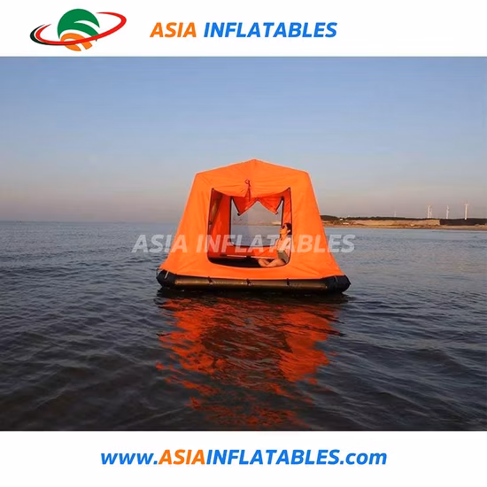 Carpa flotante inflable al aire libre de la balsa del agua que acampa de la familia del banco de PVC