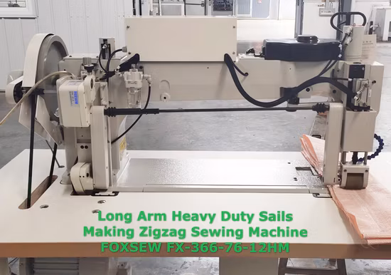 Máquina de coser en zigzag de servicio pesado de brazo largo para fabricación de velas